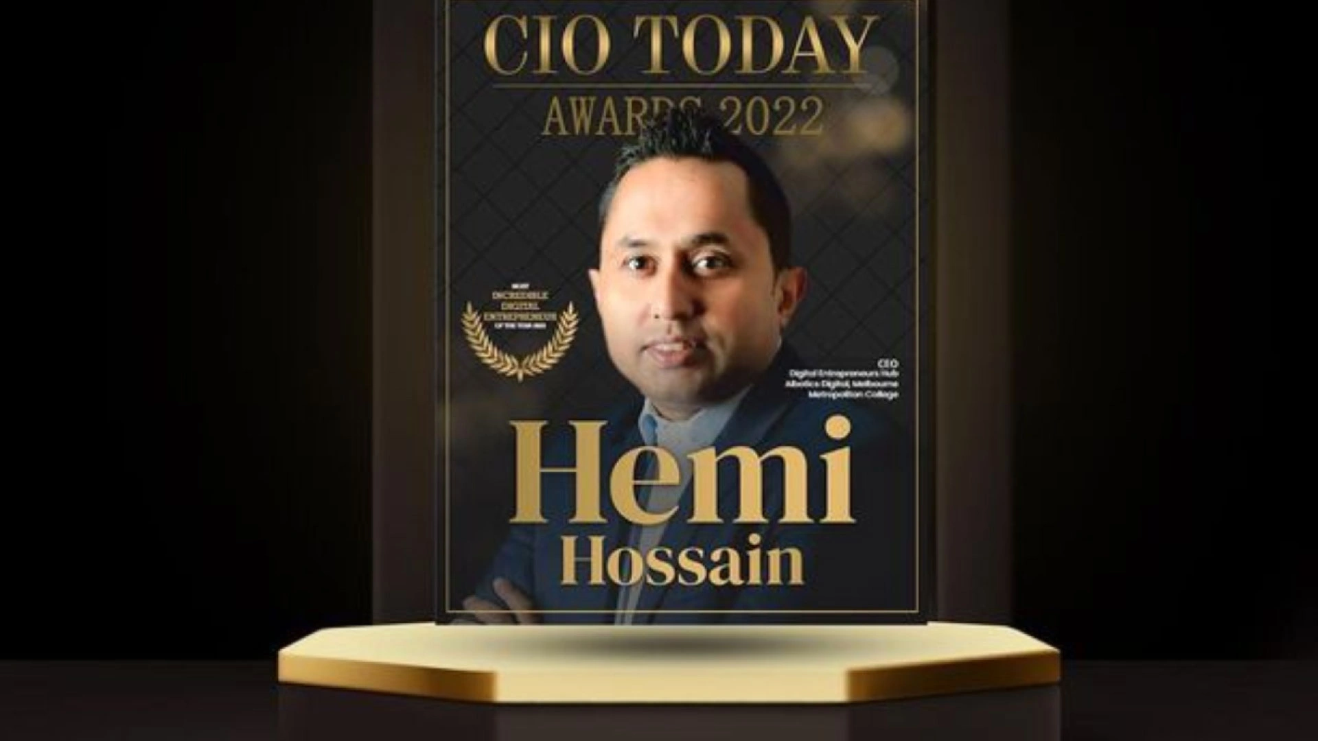 Most Incredible Digital Entrepreneur, CIO Today, 2022